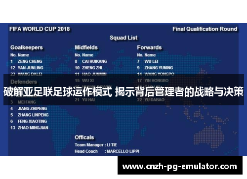 破解亚足联足球运作模式 揭示背后管理者的战略与决策